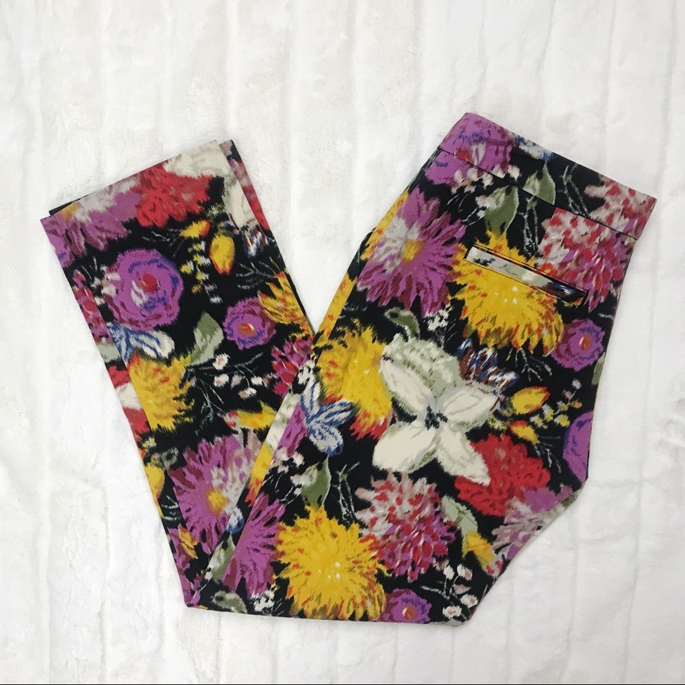 Anthropologie Elevenses Floral Pants